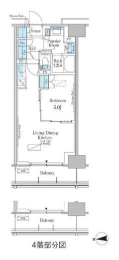 パークアクシス新宿百人町　426号室　間取り