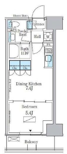 パークアクシス新宿百人町　436号室　間取り