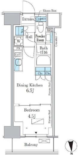 パークアクシス新宿百人町　448号室　間取り