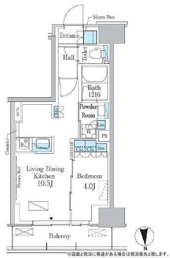 パークアクシス新宿百人町　449号室　間取り