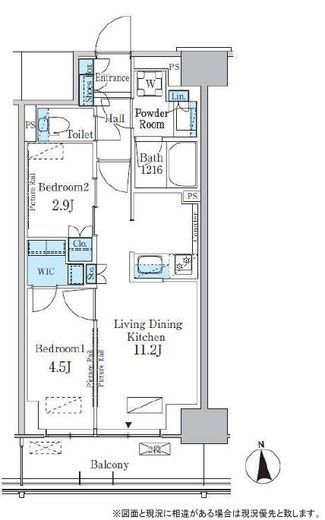 パークアクシス新宿百人町　608号室　間取り
