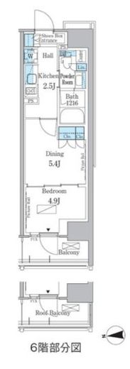 パークアクシス新宿百人町　619号室　間取り