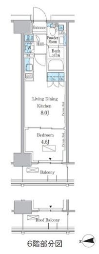 パークアクシス新宿百人町　621号室　間取り