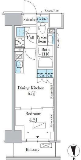 パークアクシス新宿百人町　640号室　間取り