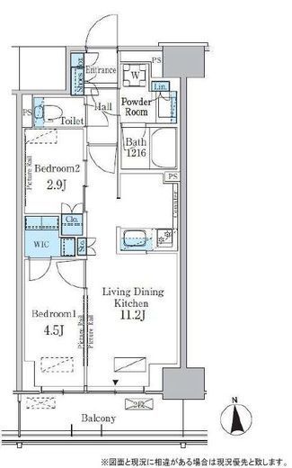 パークアクシス新宿百人町　708号室　間取り