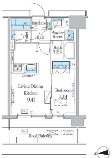 パークアクシス新宿百人町　722号室　間取り