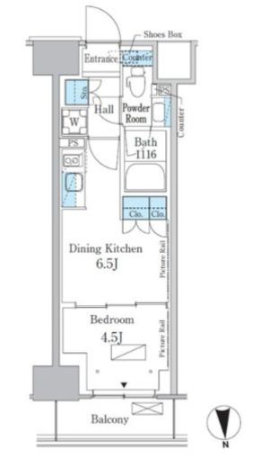 パークアクシス新宿百人町　736号室　間取り