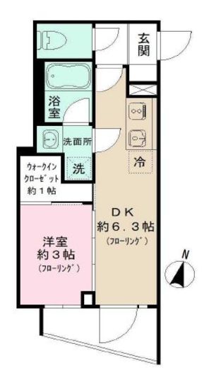 IPSE代々木上原DLX (イプセ代々木上原ディーエルエックス)　206号室　間取り