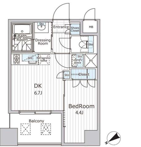 ビエラコート日本橋久松町　305号室　間取り