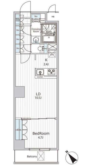 ビエラコート日本橋久松町　406号室　間取り