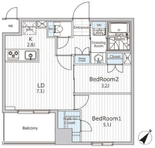 ビエラコート日本橋久松町　1103号室　間取り