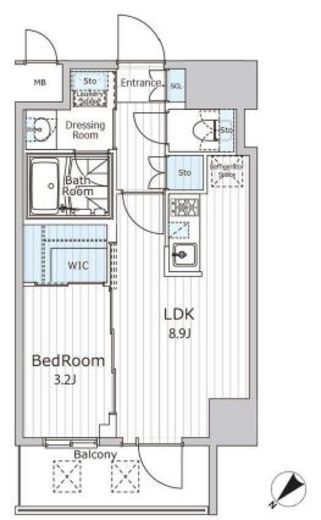 ビエラコート日本橋久松町　1110号室　間取り