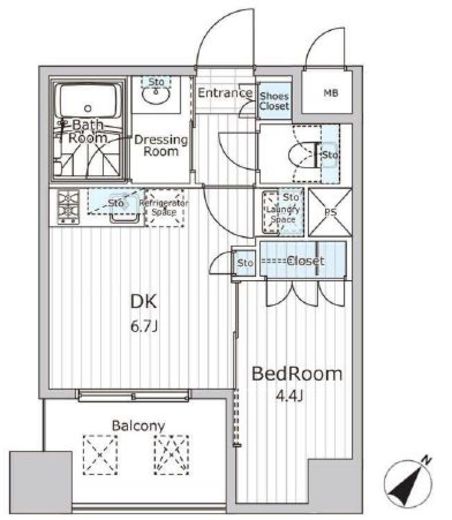ビエラコート日本橋久松町　305号室　間取り