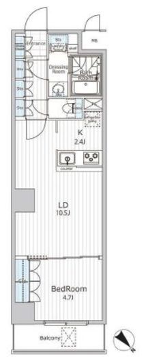 ビエラコート日本橋久松町　406号室　間取り