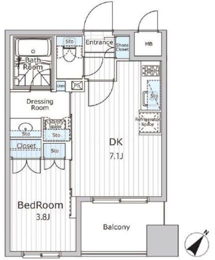 ビエラコート日本橋久松町　504号室　間取り