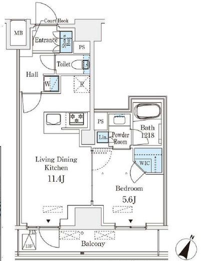 ベルファース神田神保町　1303号室　間取り