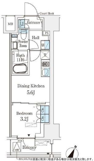 ベルファース神田神保町　605号室　間取り