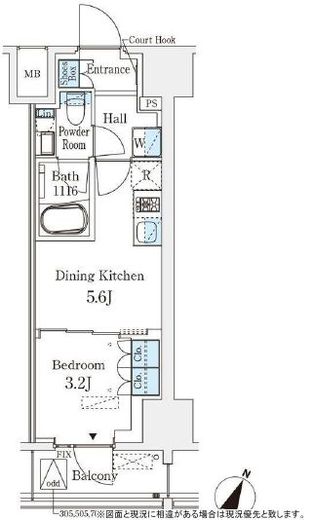 ベルファース神田神保町　803号室　間取り