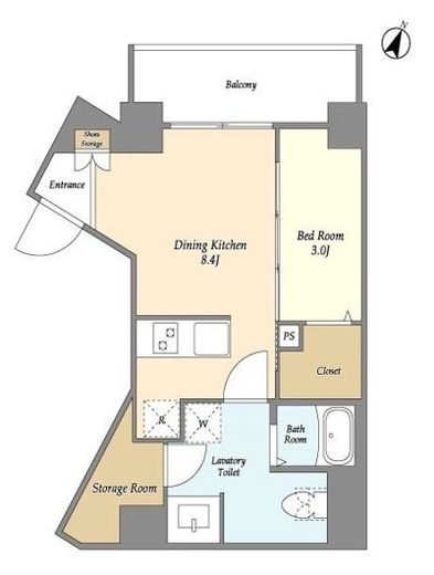 リヴィコート下落合　304号室　間取り