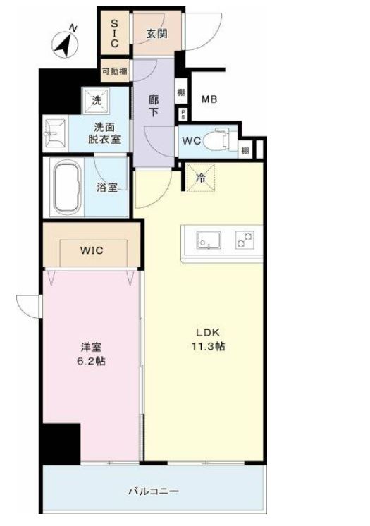 ARKMARK渋谷初台　7F号室　間取り