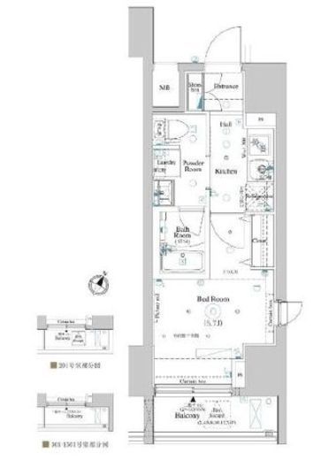 ARKMARK渋谷初台 (アークマーク渋谷初台)　801号室　間取り