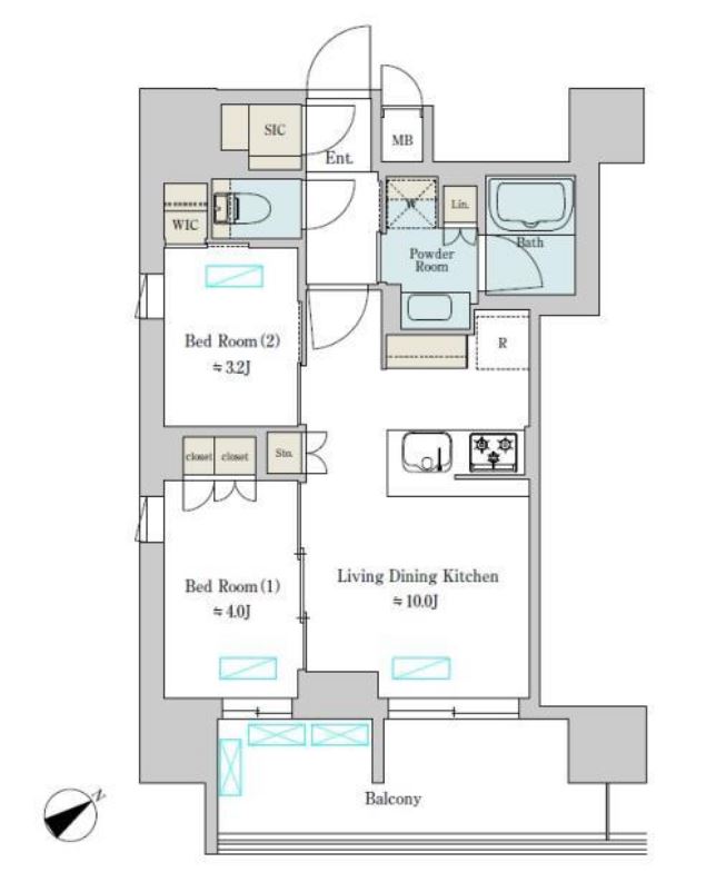 Brillia ist 大井町　1204号室　間取り