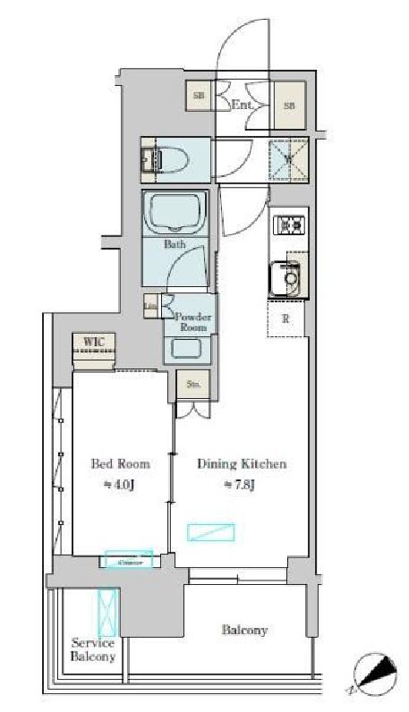Brillia ist 大井町　1101号室　間取り
