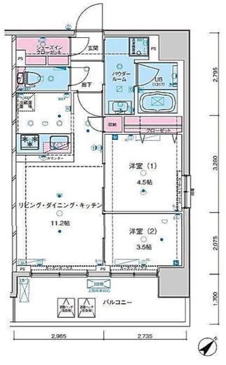 ジェノヴィア浅草5スカイガーデン　1104号室　間取り