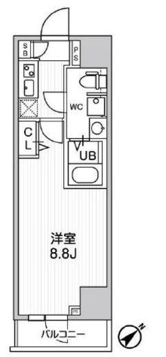 ジェノヴィア浅草5スカイガーデン　1201号室　間取り