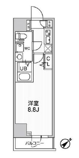 ジェノヴィア浅草5スカイガーデン　403号室　間取り