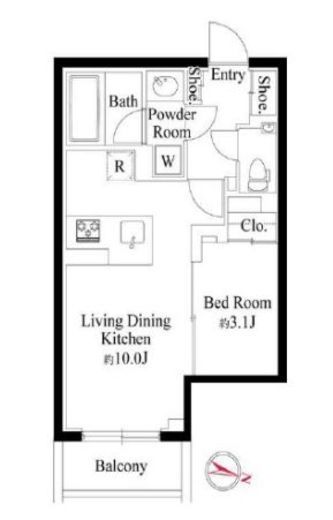 ルネサンス六本木プレミアムコートVivant　302号室　間取り