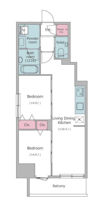 ドゥーエ入谷Ⅰ　701号室　間取り