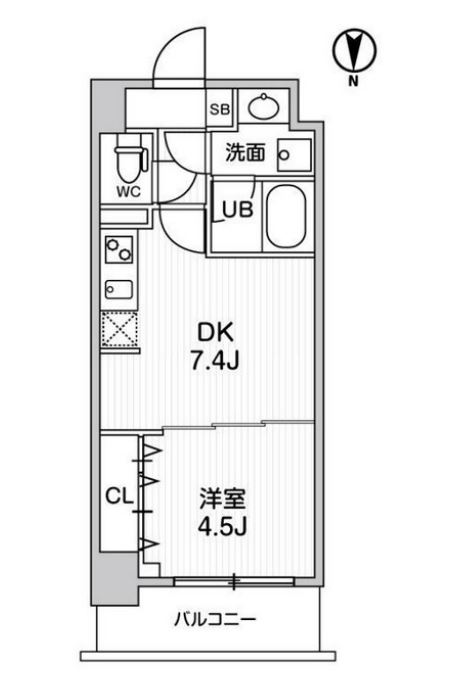 Weave Place Morishita　402号室　間取り