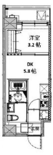 S-RESIDENCE両国serea (エスレジデンス両国セレア)　202号室　間取り
