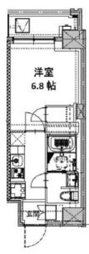 S-RESIDENCE両国serea (エスレジデンス両国セレア)　403号室　間取り
