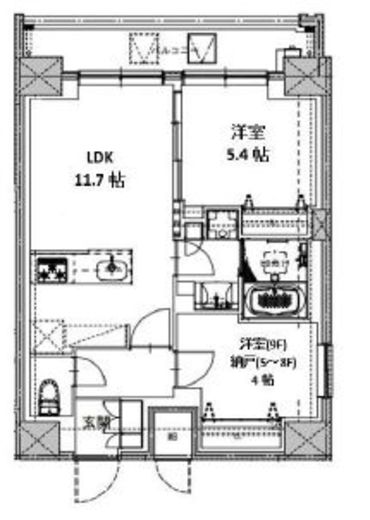S-RESIDENCE両国serea (エスレジデンス両国セレア)　502号室　間取り