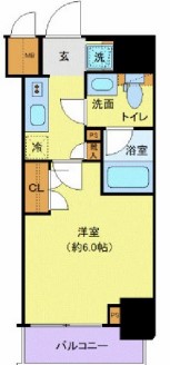 プレール・ドゥーク北品川　1001号室　間取り