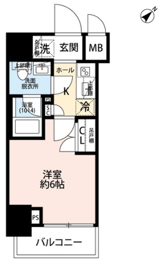 プレール・ドゥーク北品川　404号室　間取り