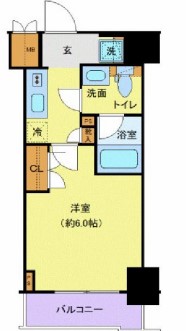 プレール・ドゥーク北品川　303号室　間取り