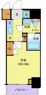 プレール・ドゥーク北品川　801号室　間取り