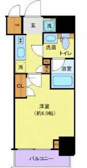 プレール・ドゥーク北品川　601号室　間取り