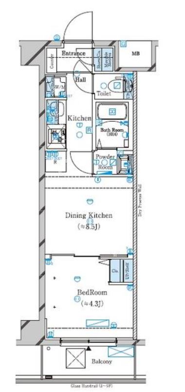 ガリシア品川南大井　304号室　間取り