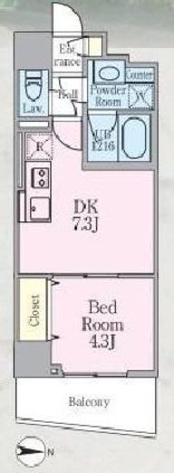 リックアート東陽　303号室　間取り