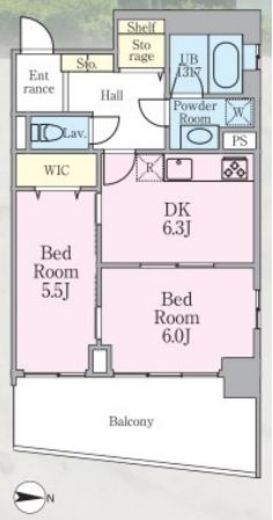 リックアート東陽　501号室　間取り