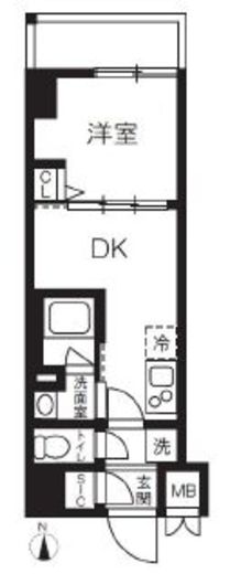 ハーモニーレジデンスグローバルキャピタル　503号室　間取り