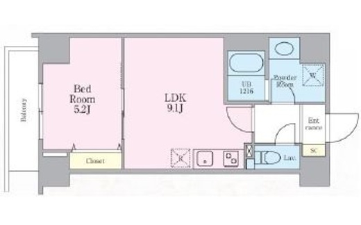 ReiRyogoku　201号室　間取り