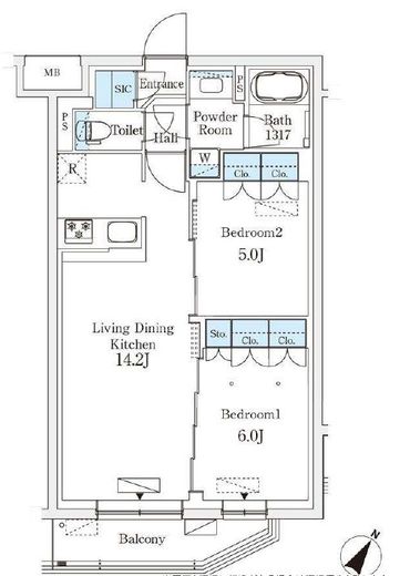 参宮橋ビューアパートメント　102号室　間取り