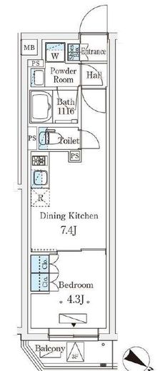 参宮橋ビューアパートメント　304号室　間取り