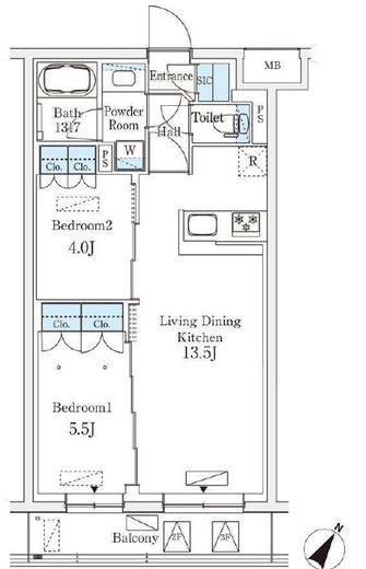 参宮橋ビューアパートメント　307号室　間取り
