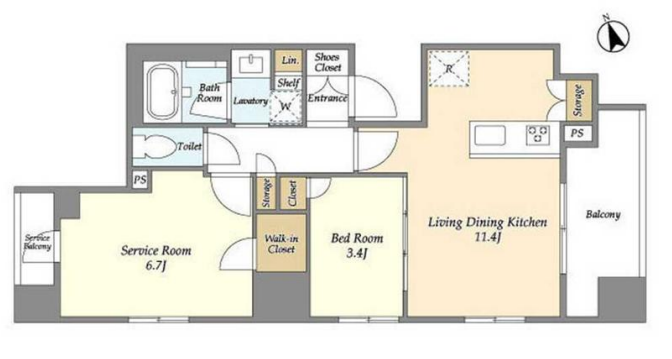 ドゥーエ南砂町　204号室　間取り